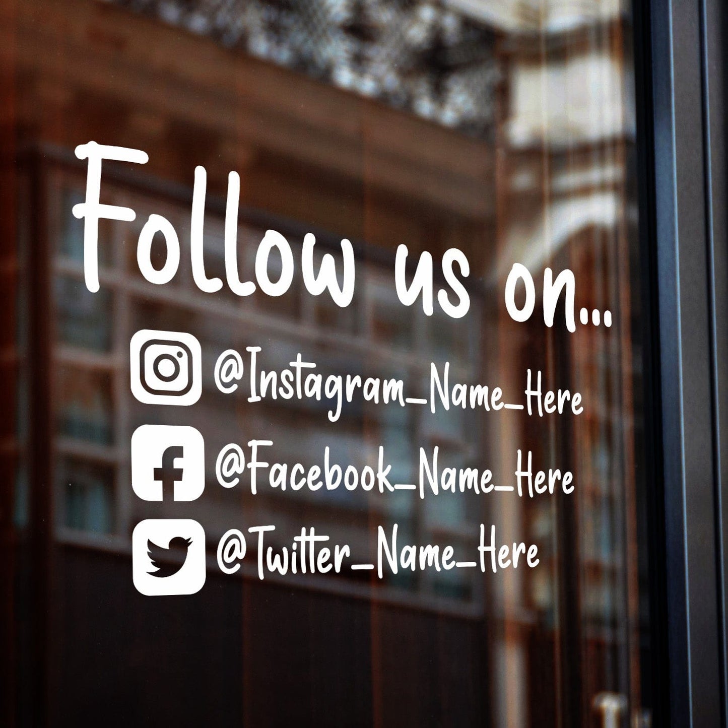 Follow us on - Social Media Signage