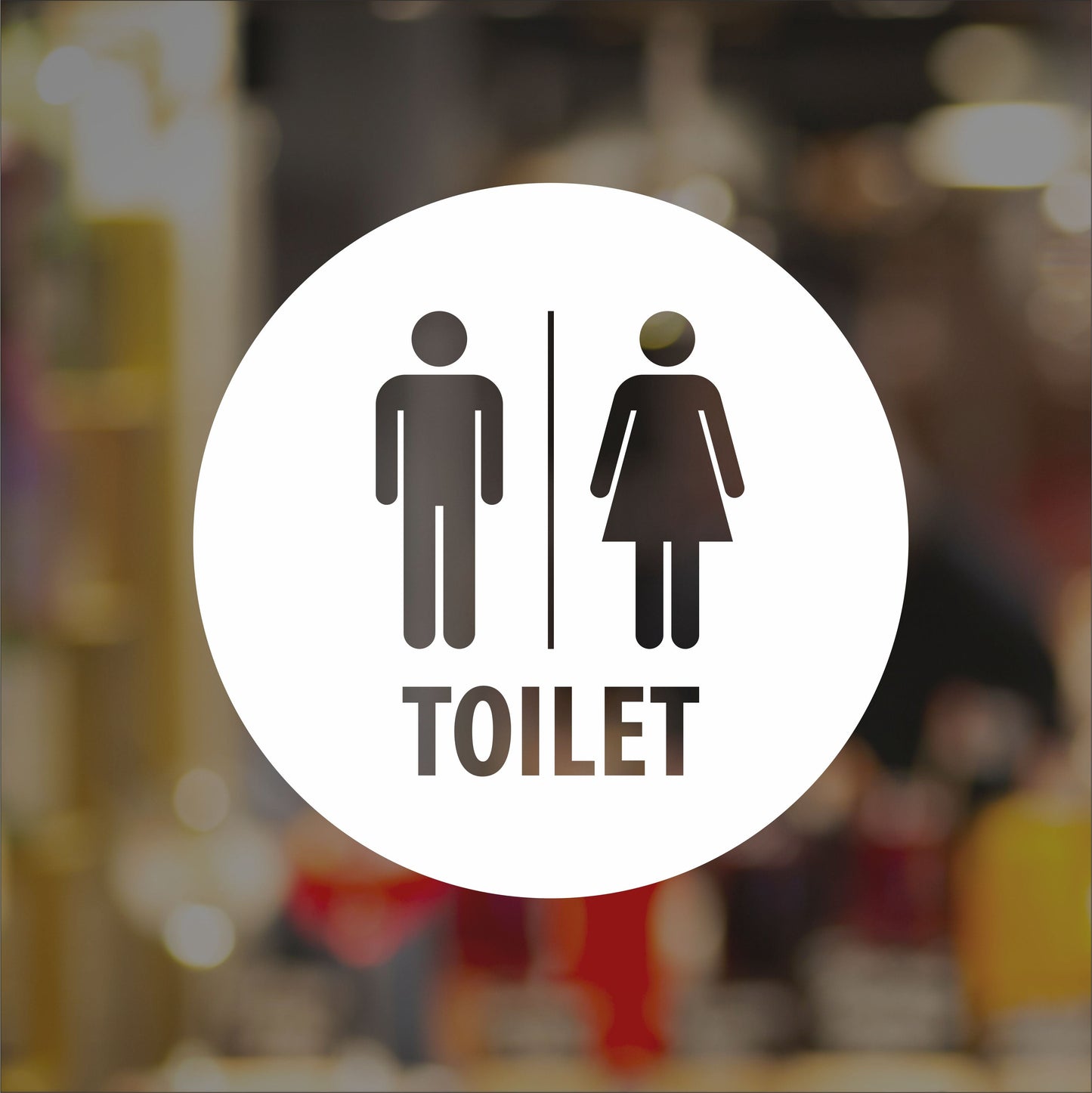Men & Women Toilet Round Decal Type 2