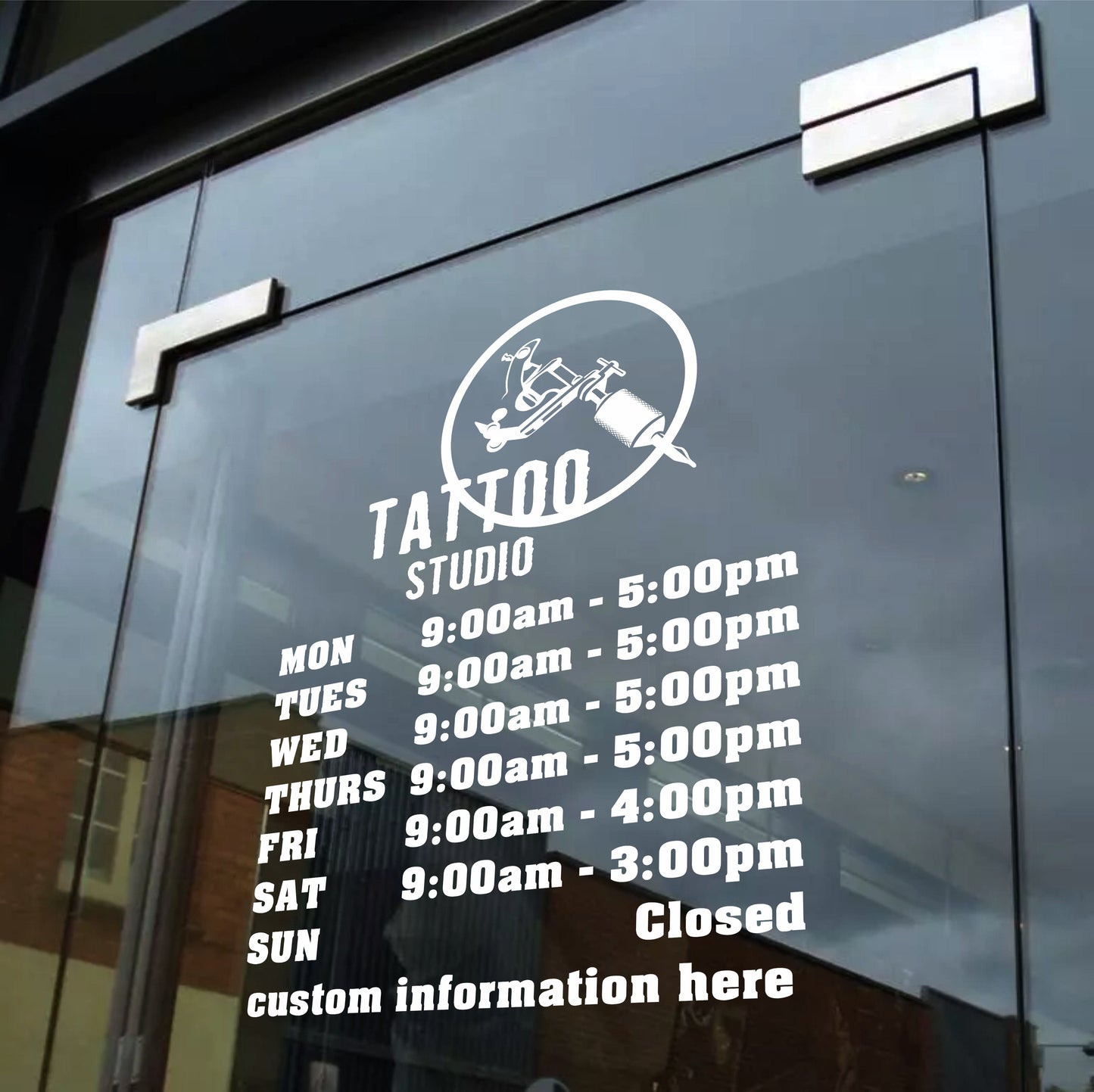 Tattoo Shop/Studio Business Opening Hours - Type 1