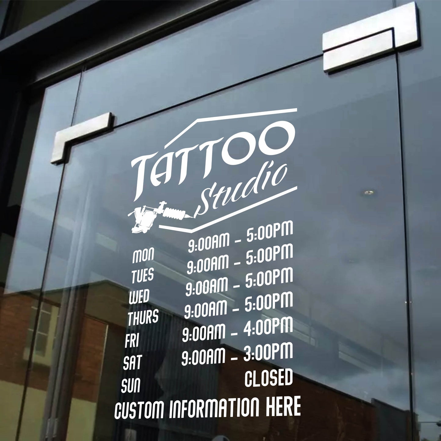 Tattoo Shop/Studio Business Opening Hours - Type 2
