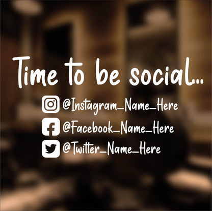 Time To Be Social - Social Media Signage