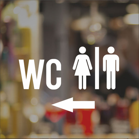 WC Men & Women Toilets Decal