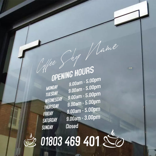 Business Opening Hours - Coffee Shop