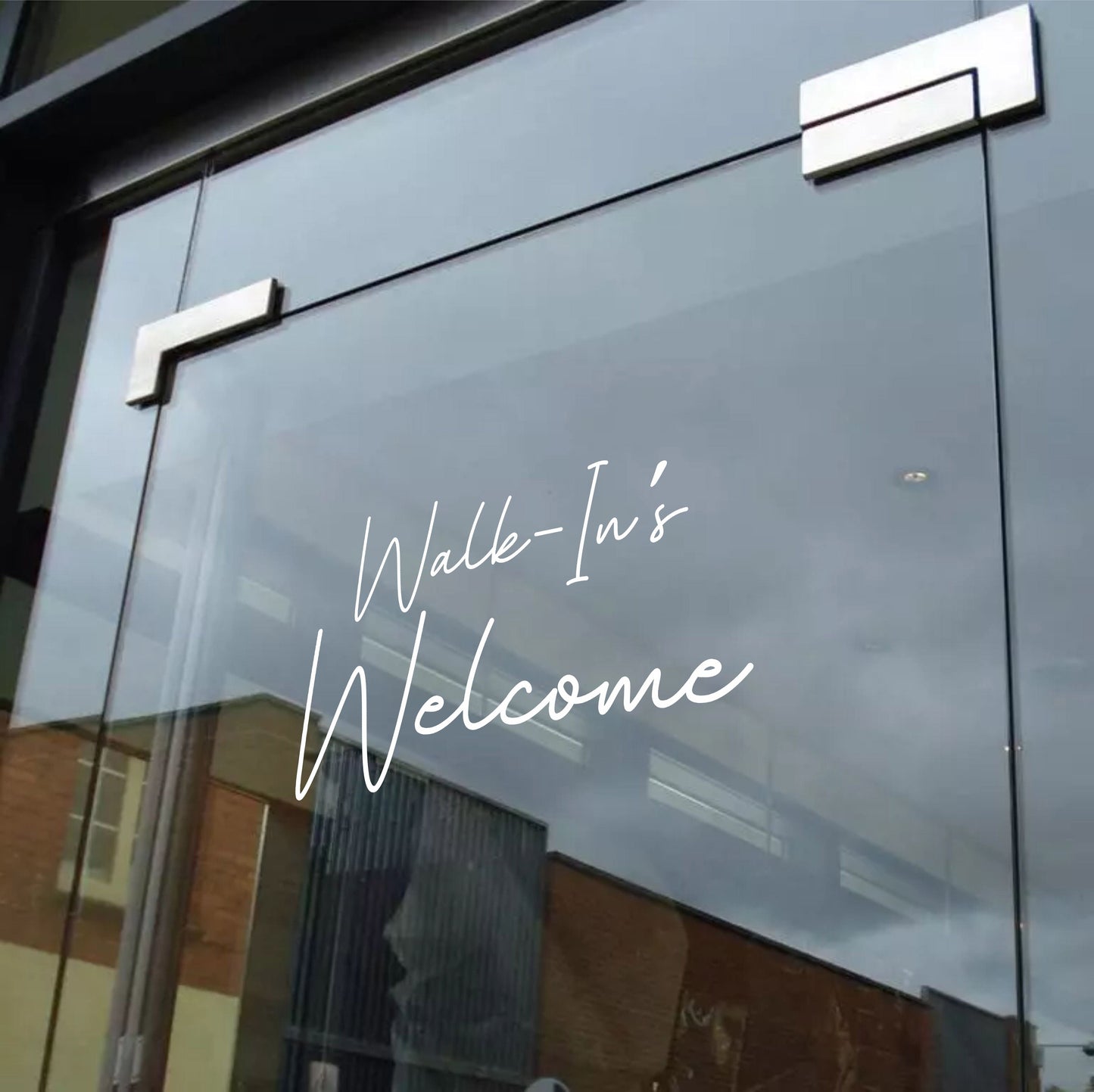 Walk In's Welcome Fancy Script